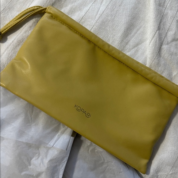 Kopari Mustard Vegan Leather Clutch - pouch only - Picture 2 of 7